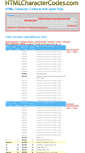 Mobile Screenshot of htmlcharactercodes.com